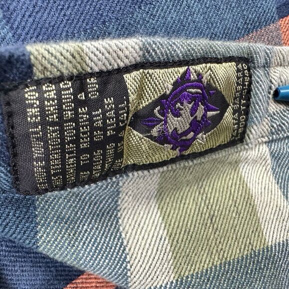 The Territory Ahead Southwestern Aztec Shirt Men's XXL Long Sleeve Blue Flannel - Picture 8 of 12